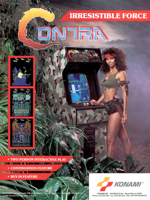 Contra (Japan, set 2) Arcade Game Cover